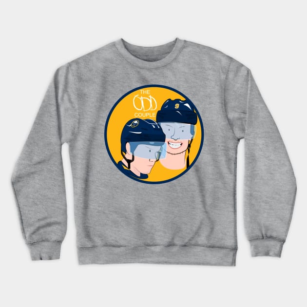 The Odd Couple Jeff Skinner and Jack Eichel Buffalo Sabres Crewneck Sweatshirt by MDSmith29